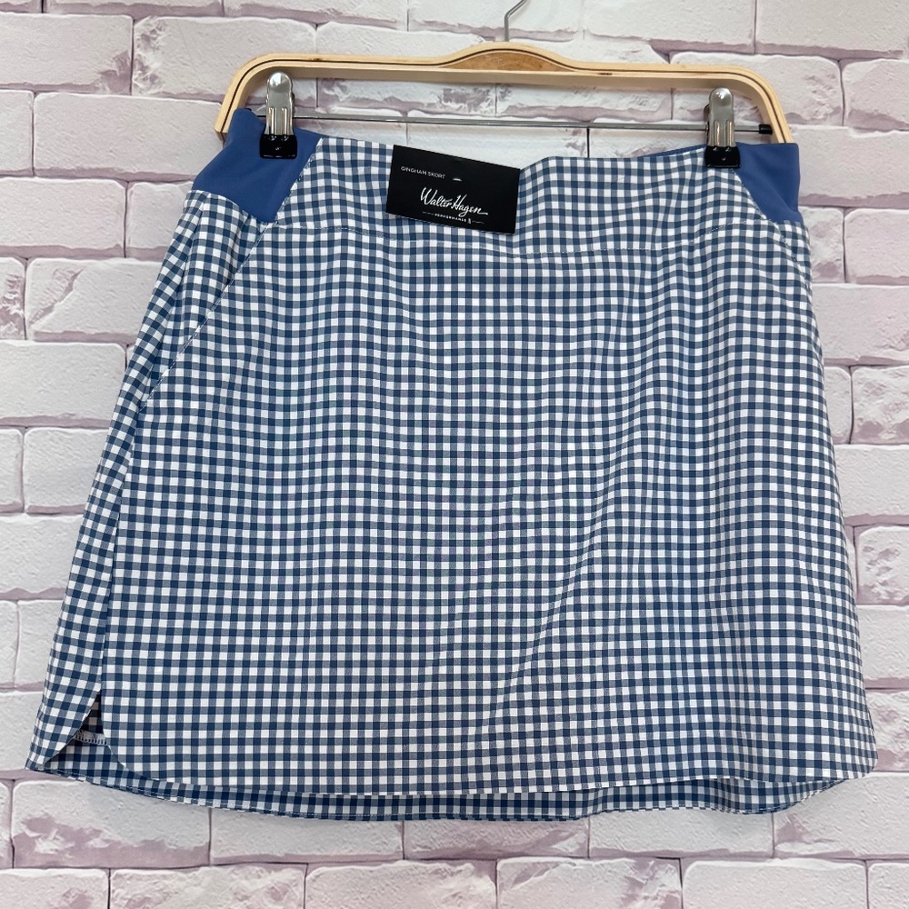 Walter Hagen Blue and White Checkered Skirt
